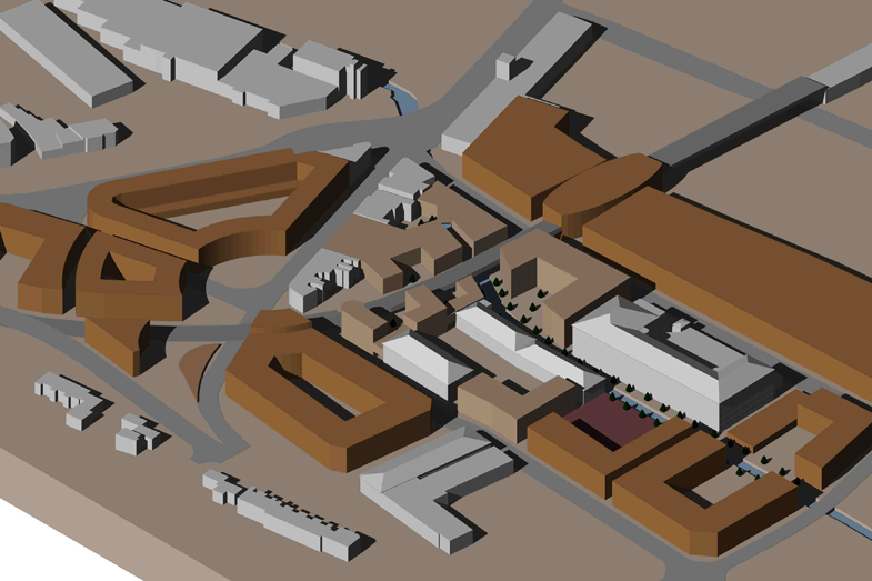 3d of proposals for a site near to Nottingham station