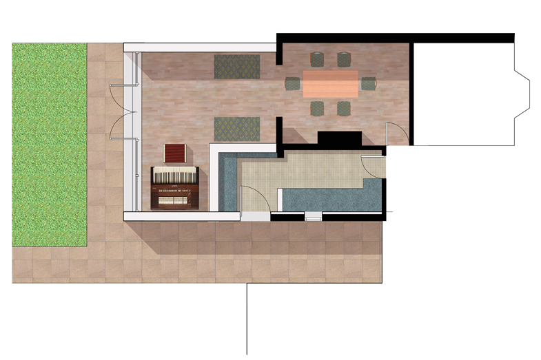 Rendered ground floor plan
